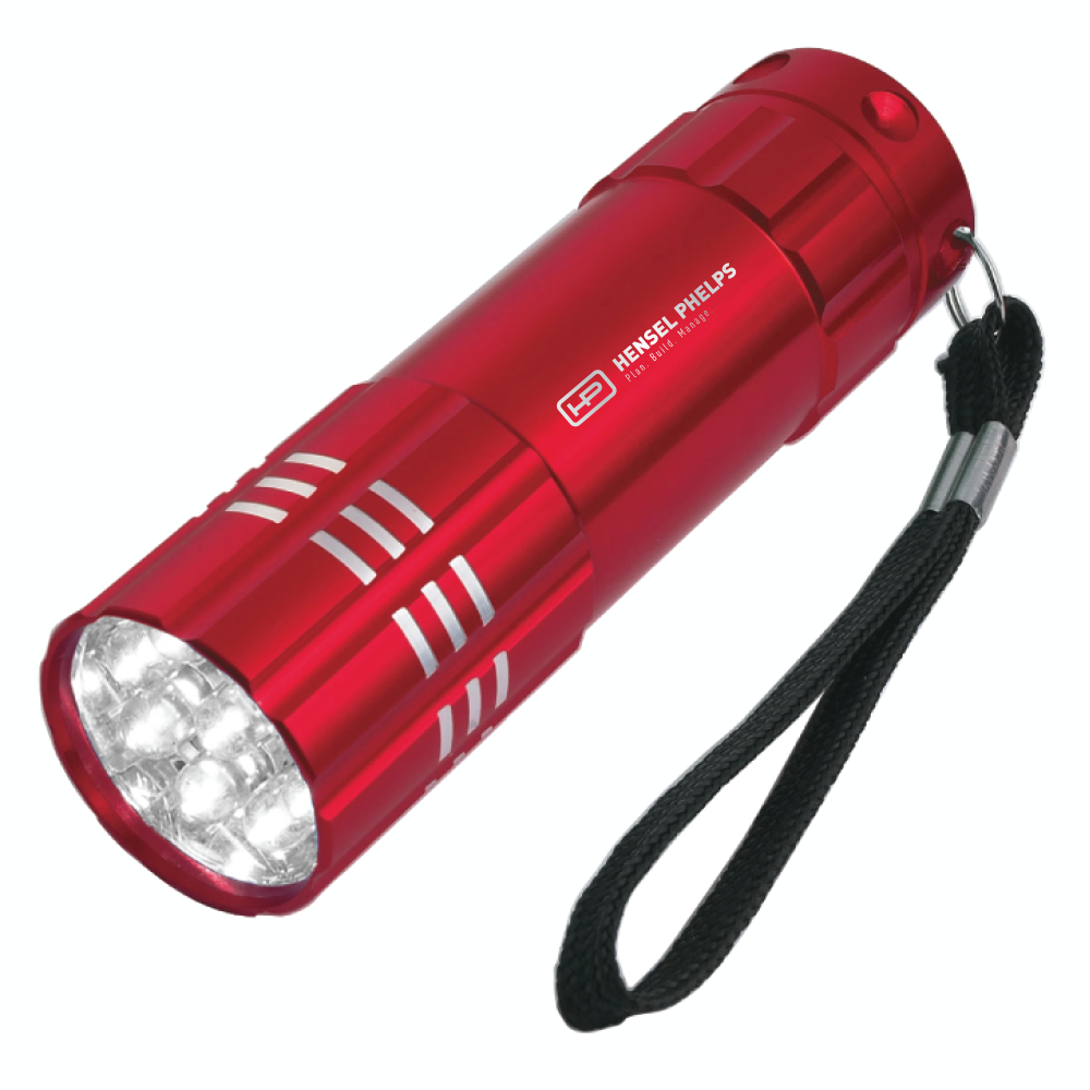 Aluminum LED Flashlight With Strap